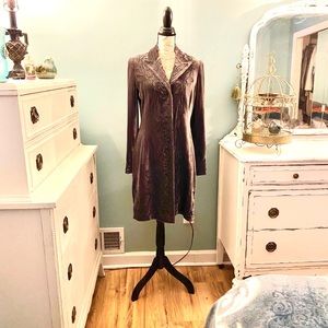 Tahari Velvet Jacket, Charcoal Gray, Small